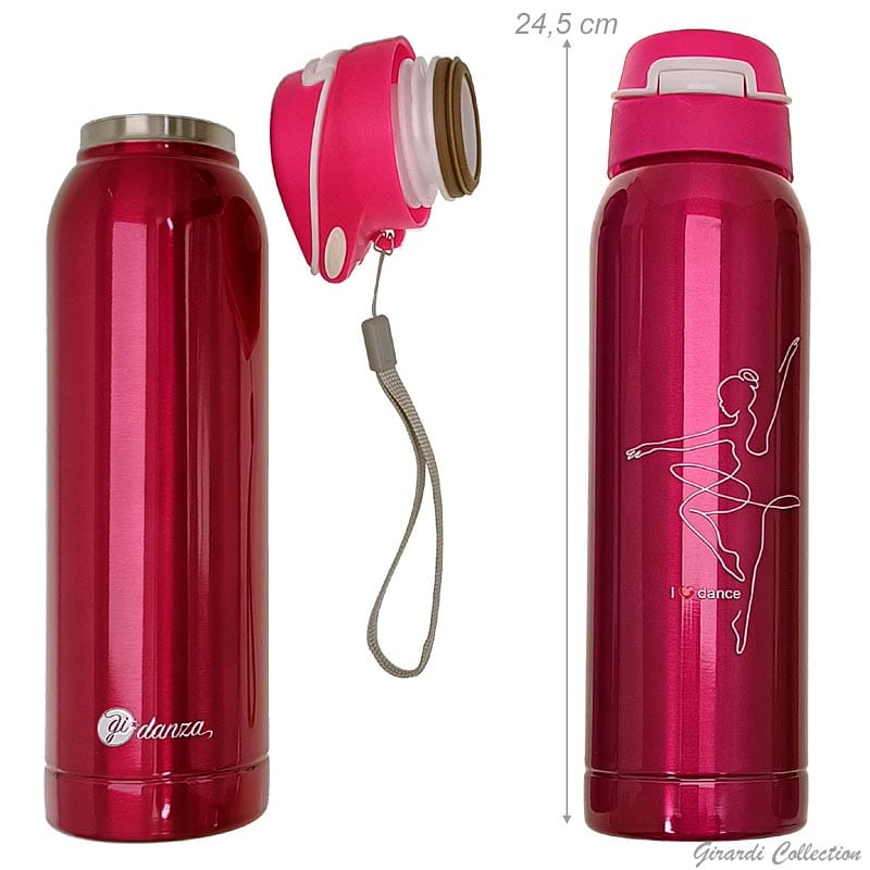 Borraccia Termica 500 ml in Acciaio Danza Fucsia