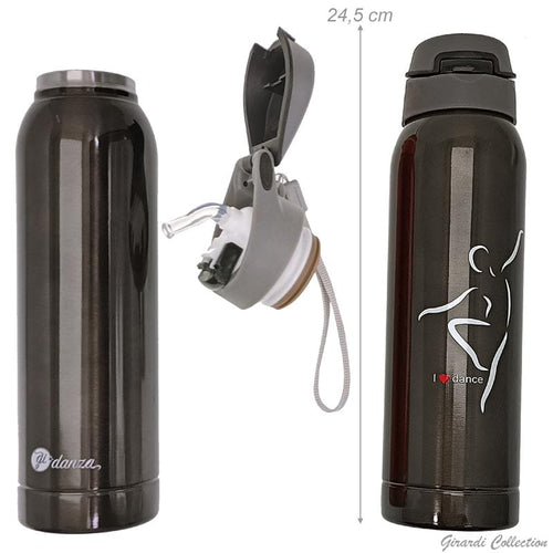 Borraccia Termica 500 ml in Acciaio Danza Nera