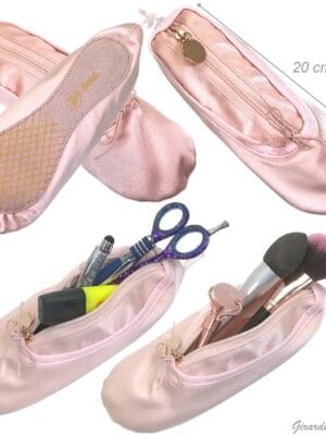Portatrucchi e Portapenne Girardi in tessuto rosa 20 cm - Immagine 2