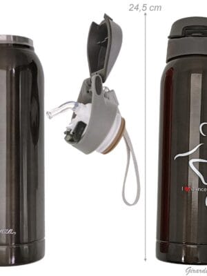 Borraccia Termica 500 ml in Acciaio Danza Nera - Immagine 2