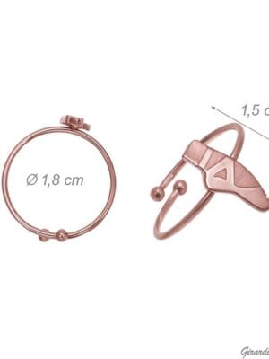 Anello Acciaio Regolabile con Punta Ballerina Girardi - Immagine 2